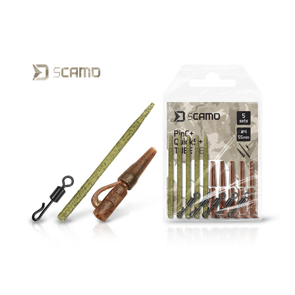 Set montáž DELPHIN TheEnd sCamo PinC + QuickS + Tube, 5 ks