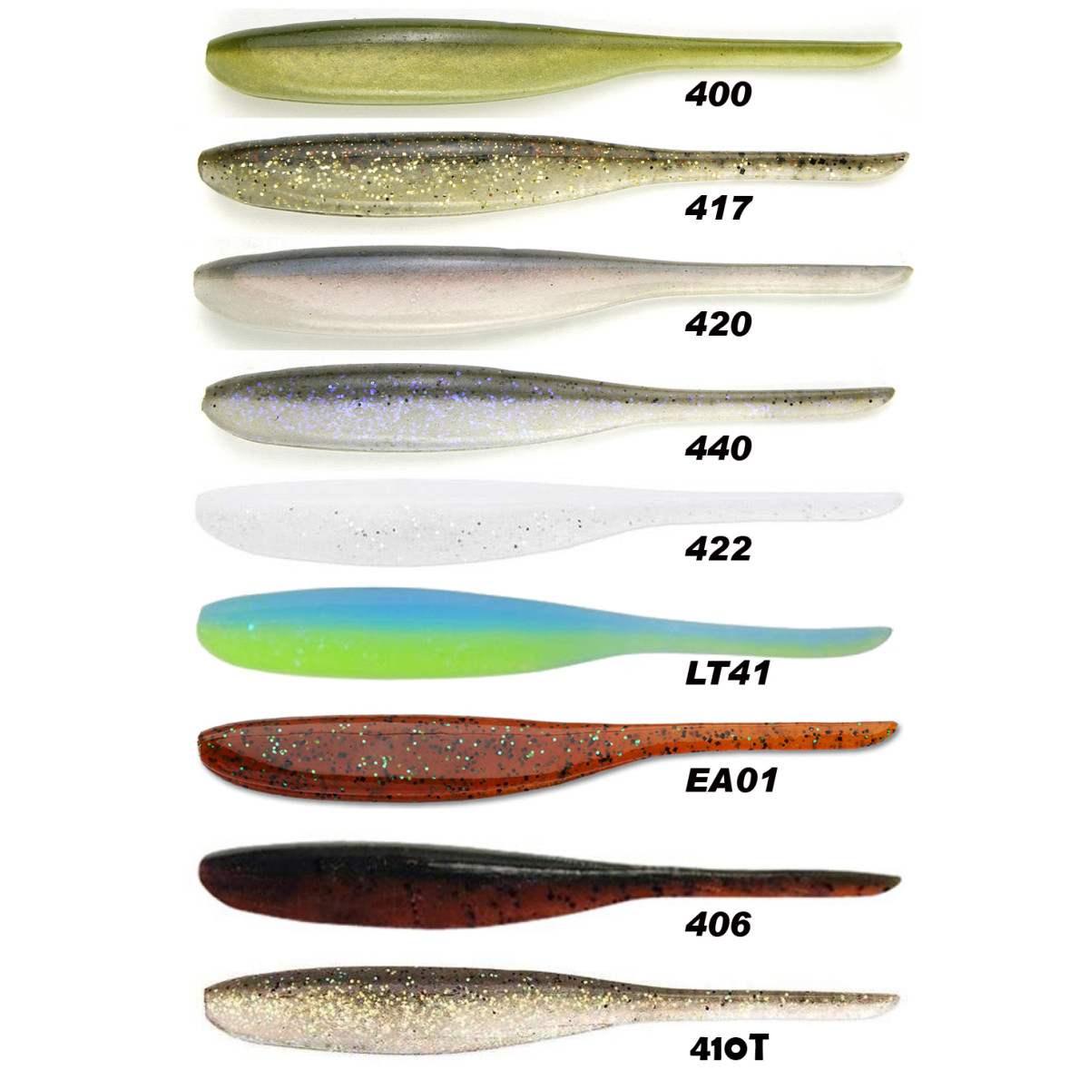 Nástraha KEITECH Shad Impact 4 inch/ 10,16cm, bal. 8ks 410T Crystal Shad
