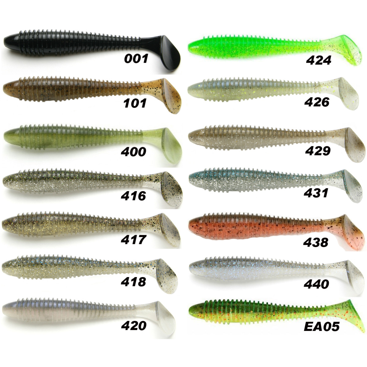 Nástraha KEITECH Swing Impact Fat 3,8 inch/ 9,65cm, bal. 6ks 418 Bluegill Flash